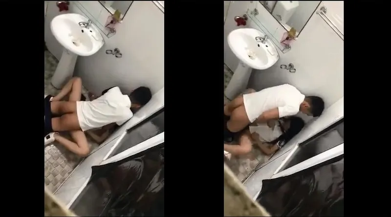 Em người yêu say xỉn và em ghệ trong phòng tắm nhà hàng
